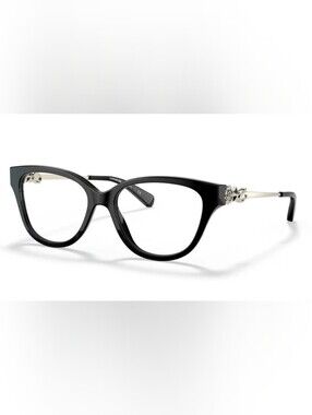 Coach Black Cat-Eye Acetate Glasses